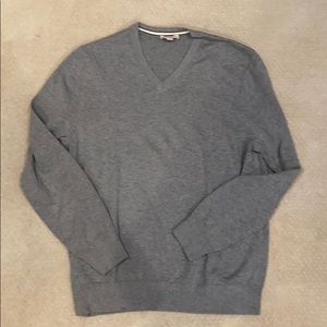 Classic Grey V-Neck Sweater